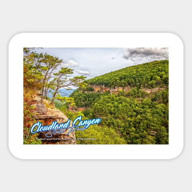 Cloudland Canyon State Park Sticker by Gestalt Imagery